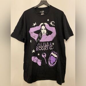 Black and Purple Graphic Olivia Rodrigo T-Shirt Sz XL NWT